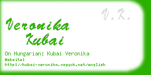 veronika kubai business card